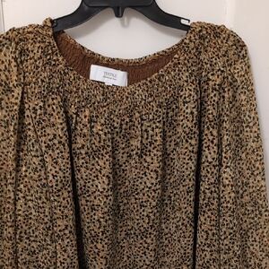 TEXTILE Elizabeth and James Brown Leopard Print Blouse